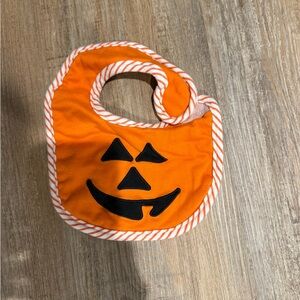 Orange Pumpkin Baby Bib